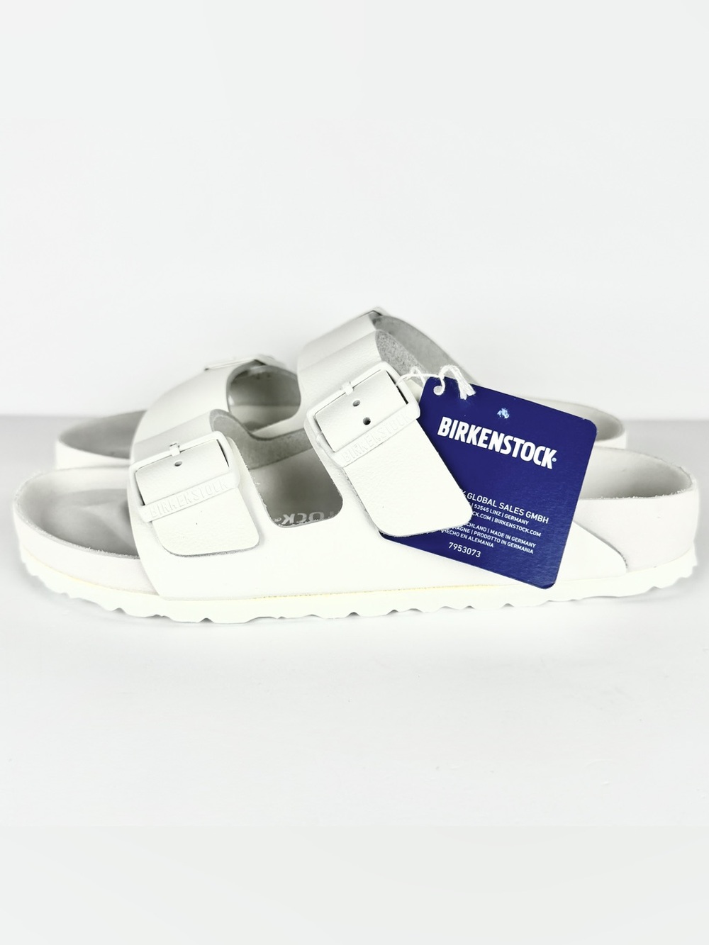 Birkenstock Arizona Exquisite White Leather Sandals EU 39 US L8 M6 NIB - Picture 3 of 7